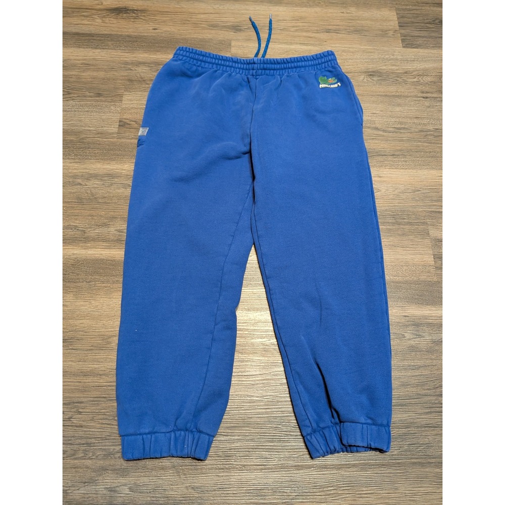 Lacoste x Minecraft Relaxed Fit Blue Sweatpants Unisex Pixel Logo Joggers
